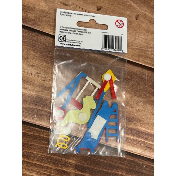 2004 SANDY LION PSC8HMME17 PARK SLIDE PLAYGROUND KITE SET OF STICKERS - Picture 2 of 3